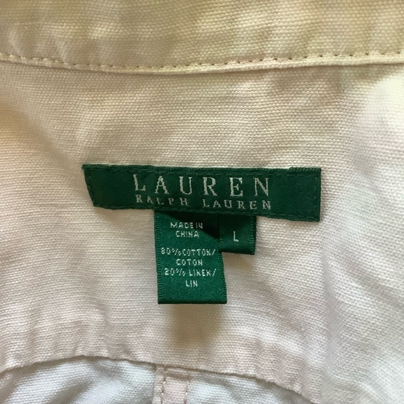 Ralph Lauren Field Jacket Womens Pink Linen Cotton Size L - Picture 6 of 6